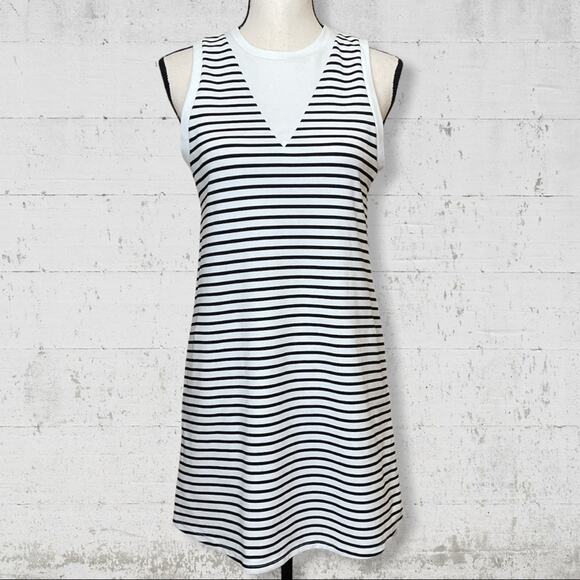 Zara Striped Tank Coastal Summer Dress Size Small Nautical Preppy - Picture 1 of 7